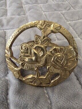 1pc Napkin Holder Brass Rose Medallion Ring